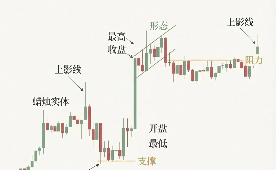 K线图到底应该怎么看?一分钟看懂多空力量