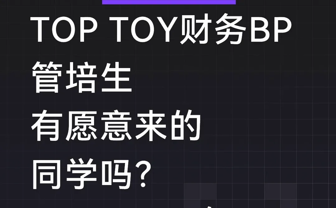 名创优品捞TOPTOY财务BP管培生,10w-18w/年