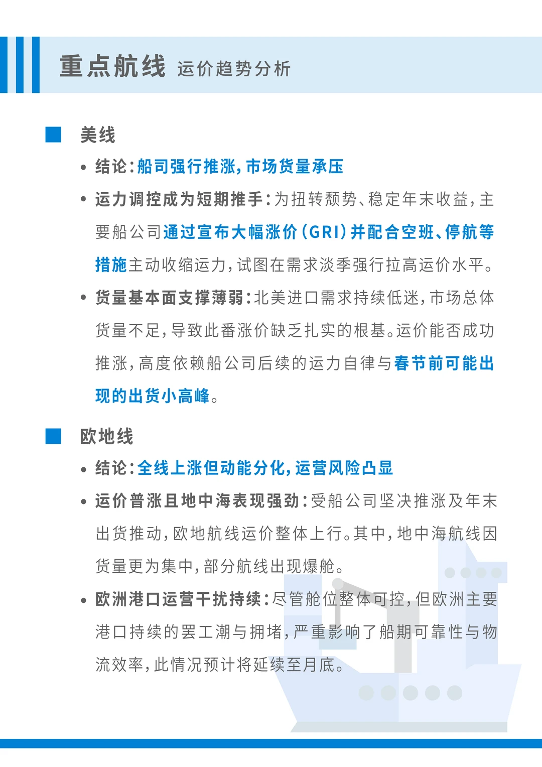 ?12月下旬全球海运运价趋势全解