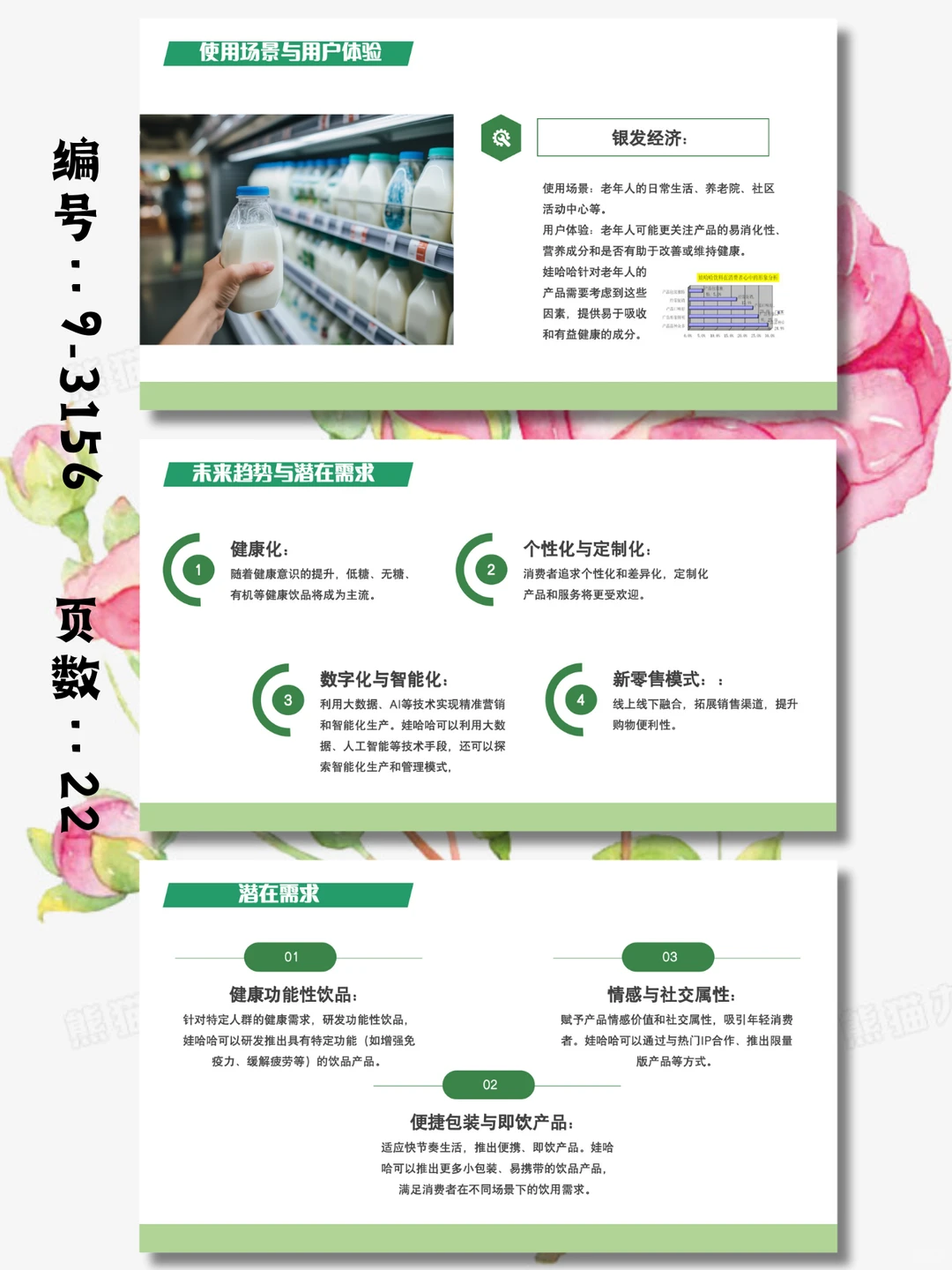 娃哈哈目标客户分析品牌分析介绍PPT模板