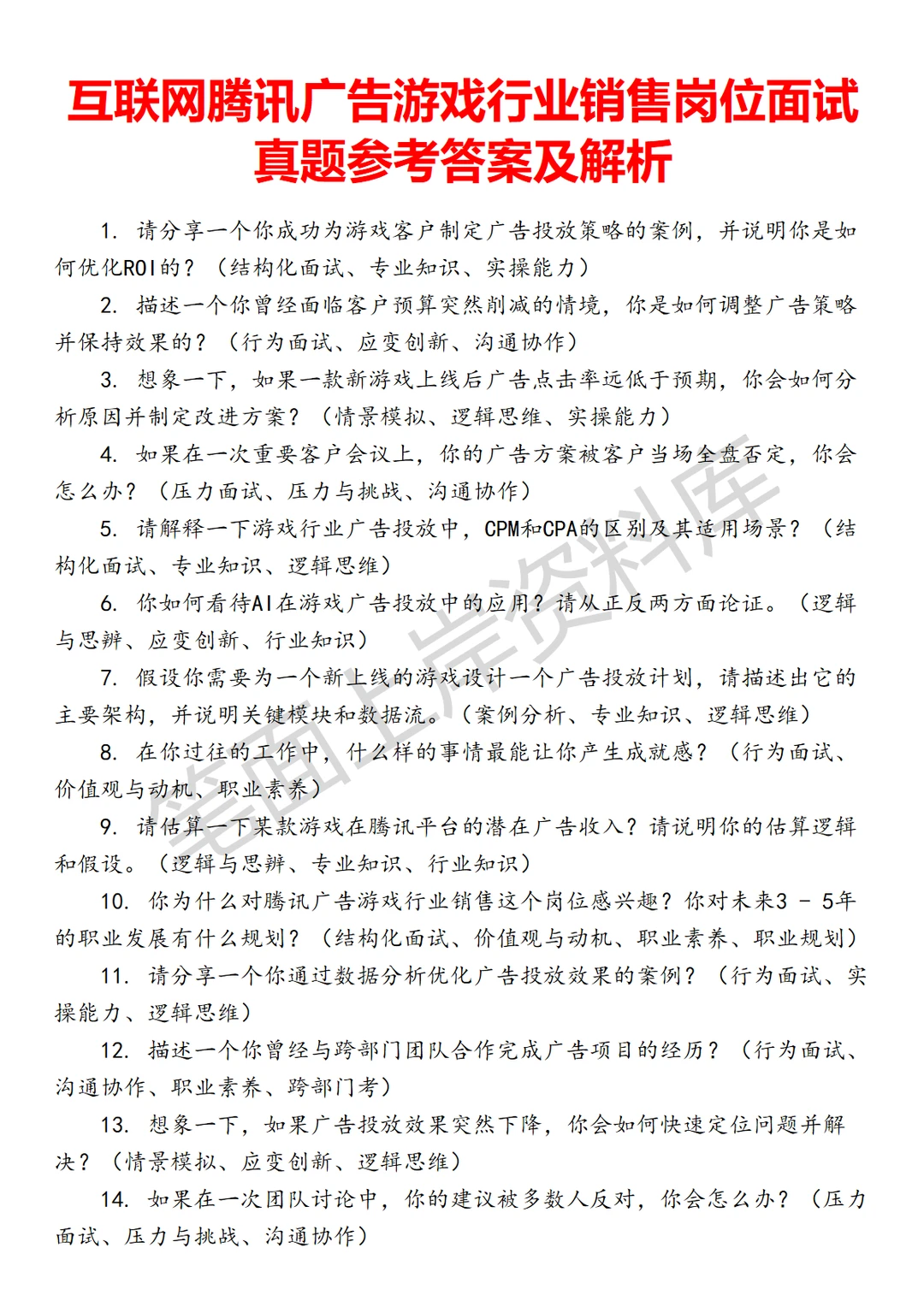 腾讯广告游戏行业销售