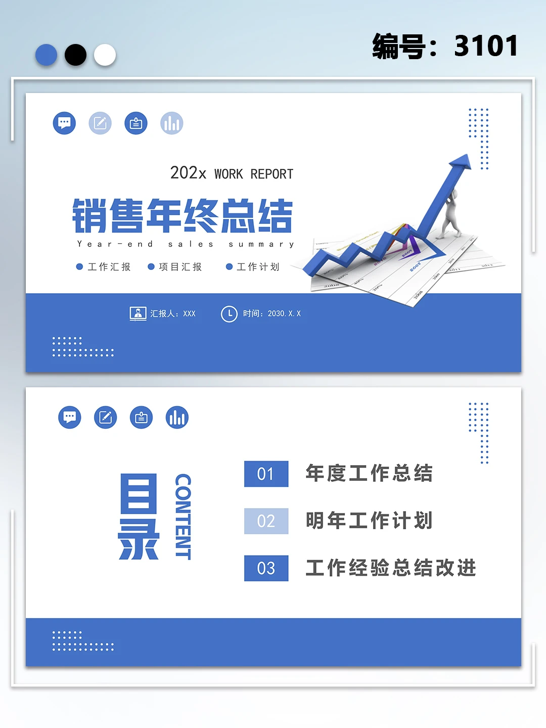 商务风销售年终总结工作汇报ppt
