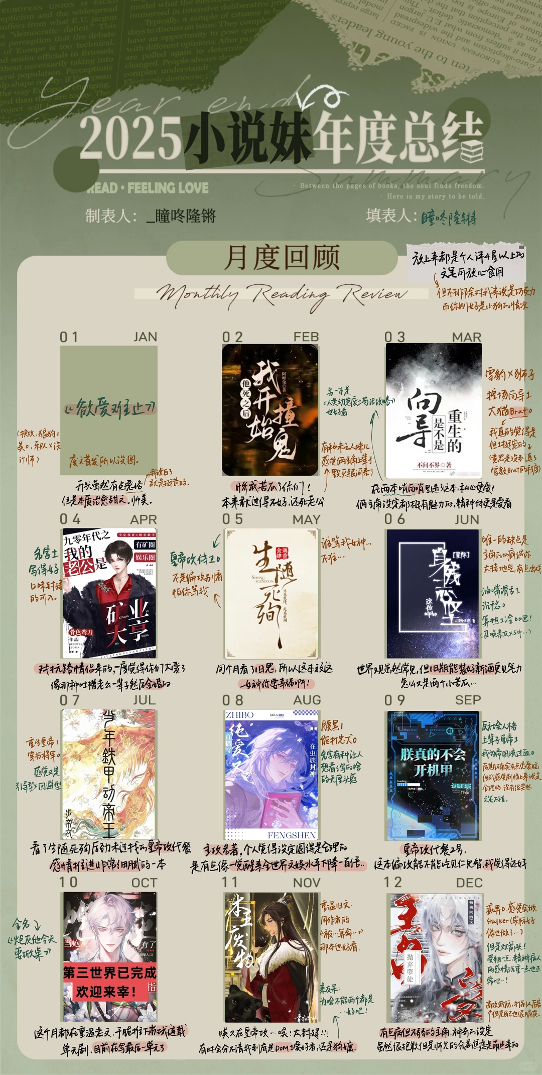 给小说妹的2025年度报告/年度总结模板