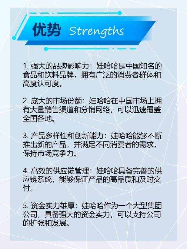 娃哈哈SWOT分析