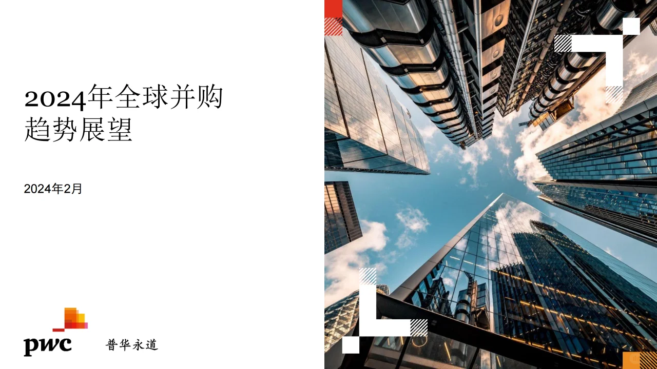 2024年全球并购行业趋势展