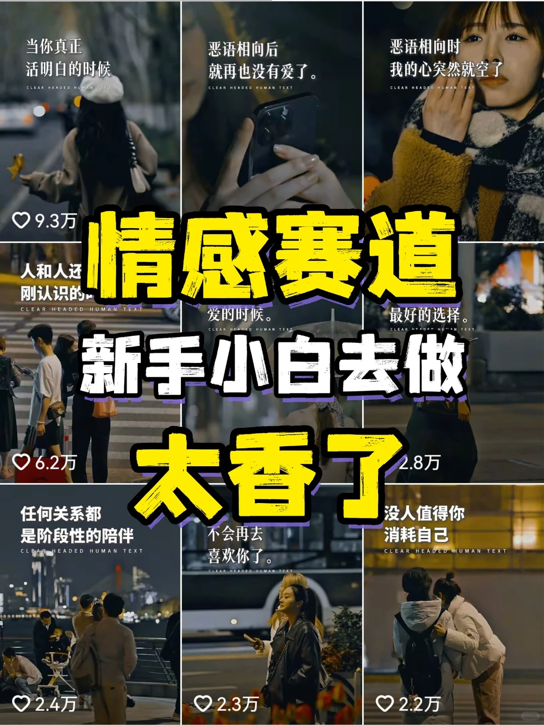 太香了！新开的号走情感赛道又爆了！