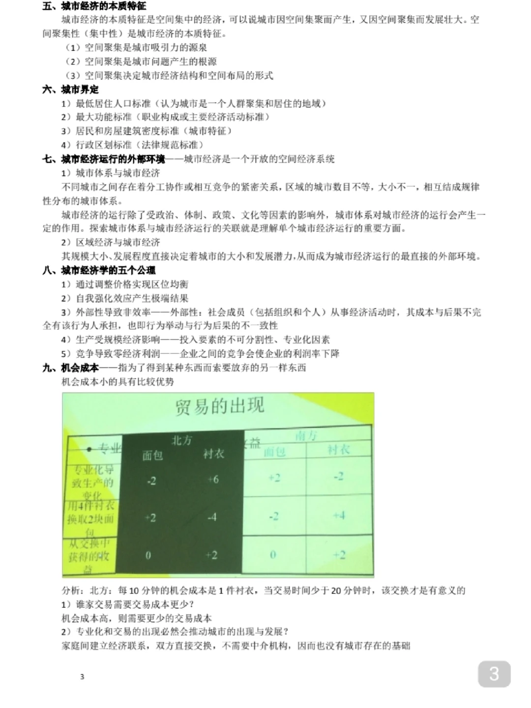 专业课《城市经济学》复习必看知识点