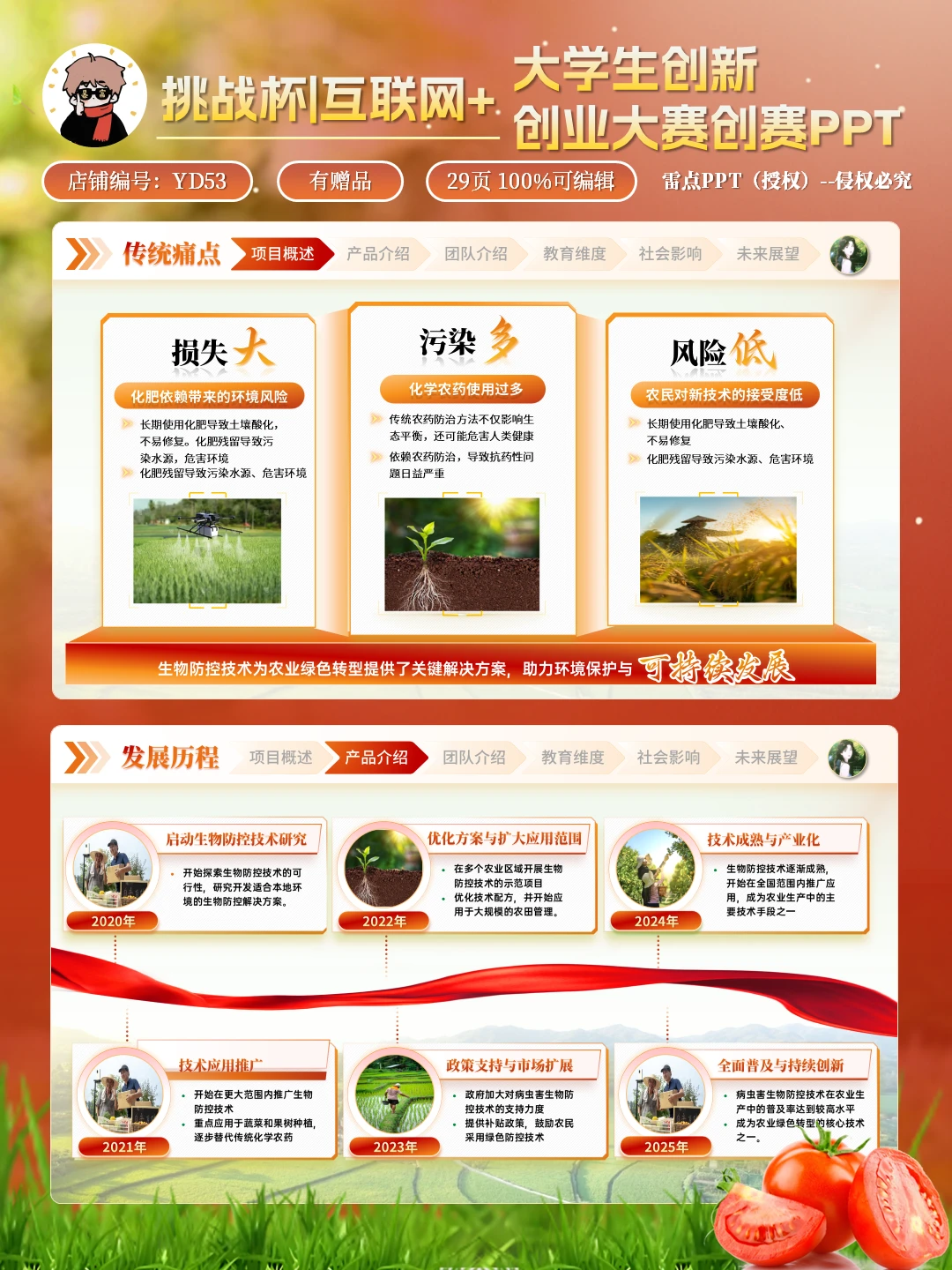 挑战杯/互联网+PPT金奖模板,智慧农业新高度
