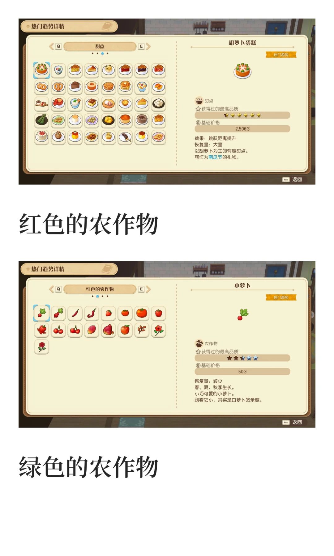 风之集市全部热门趋势物品图鉴汇总