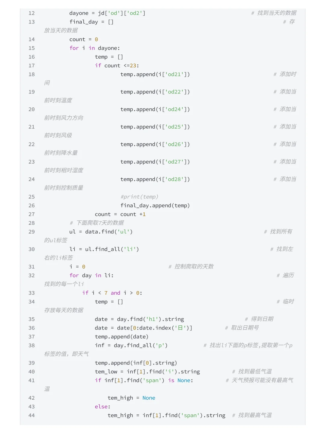 案例拆解:Python爬取天气数据及可视化分析