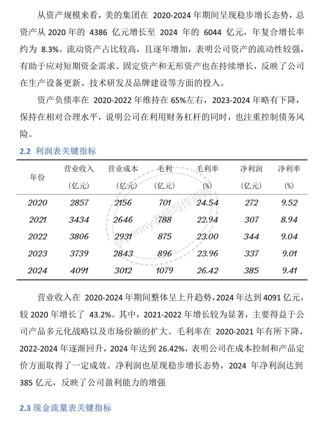 财务报告分析--以美的集团为例?