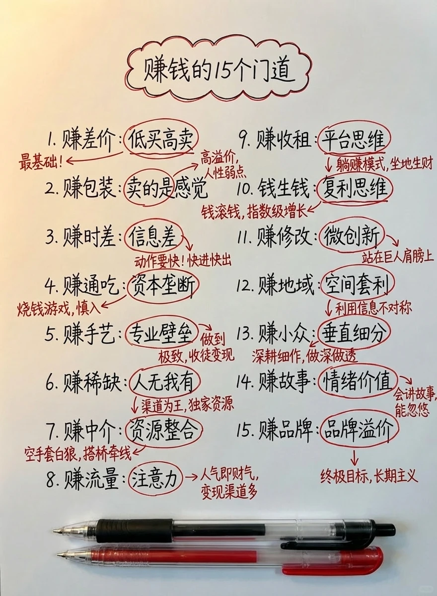 15个赚钱的门道，句句大实话（建议收藏）