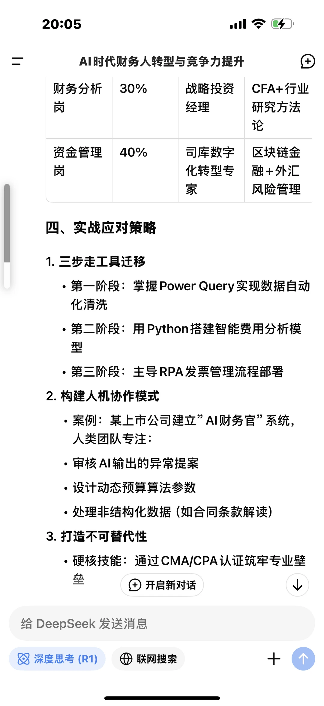我问deepseek未来财务人的出路在哪里？