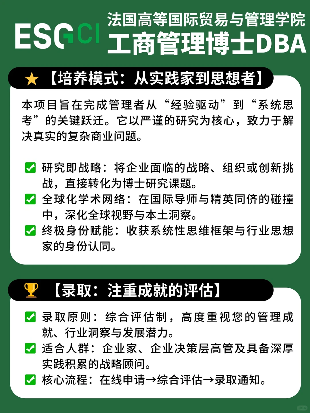 在职DBA博士,我在ESGCI等你!
