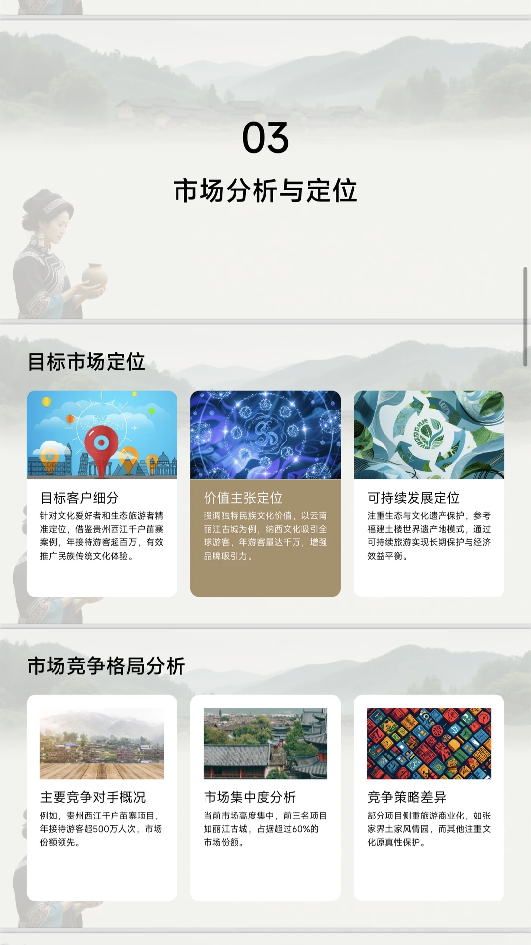 民族村落文化保护项目计划书word➕PPT