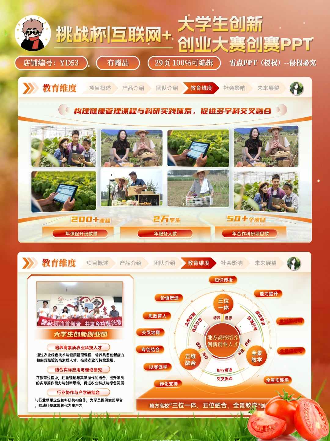挑战杯/互联网+PPT金奖模板,智慧农业新高度