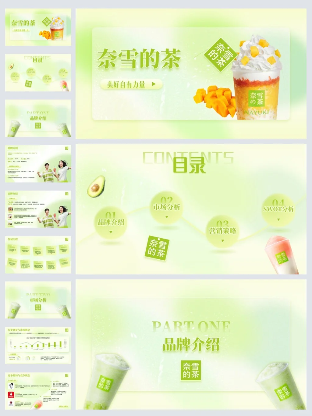 奈雪的茶品牌介绍PPT