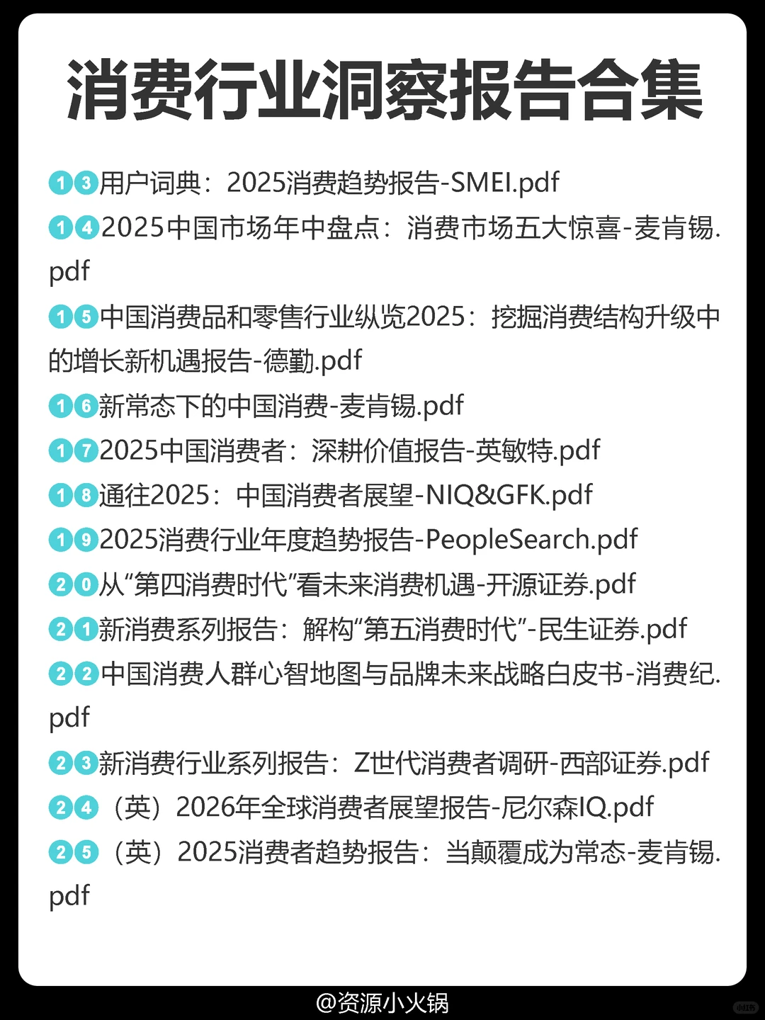 消费行业报告合集|25份