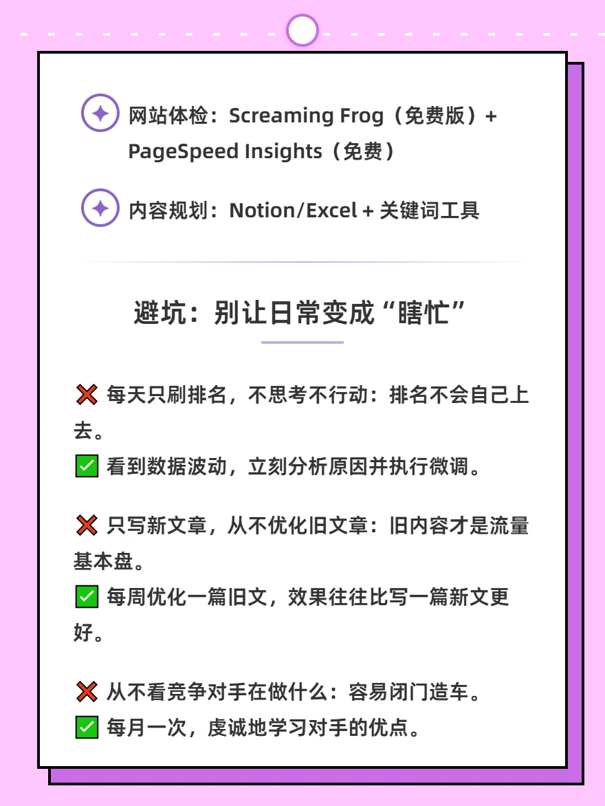 独立站SEO运营日常|一天一小时流量稳增长