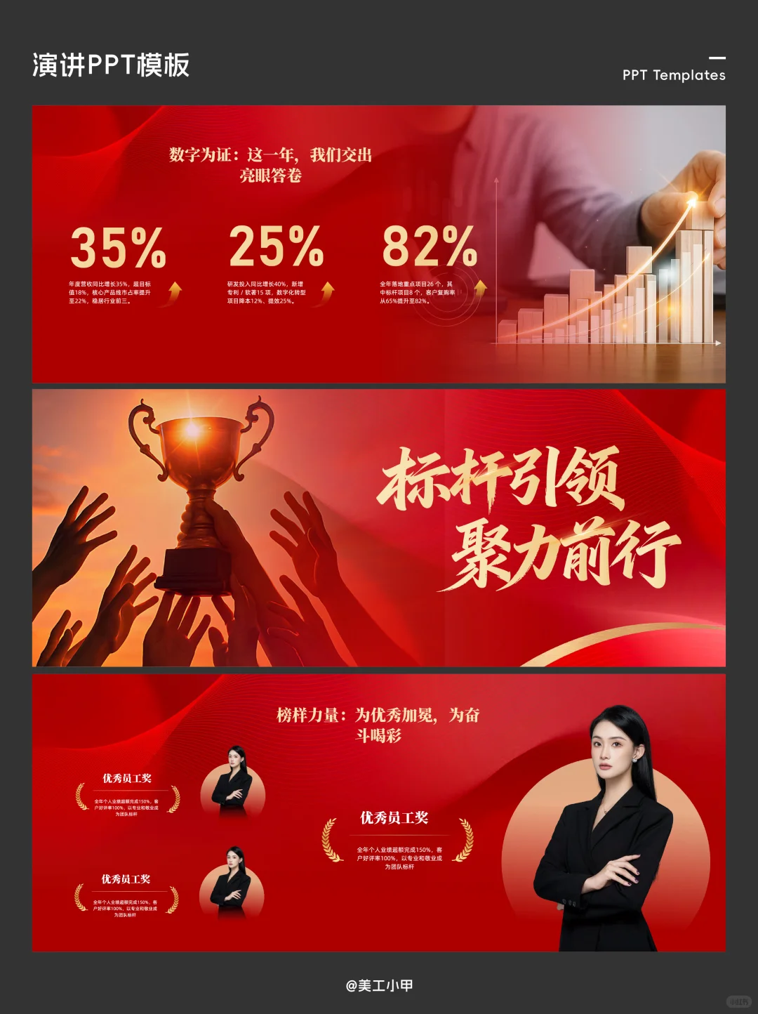 ?年终总结汇报PPT模板，企业年会必备！