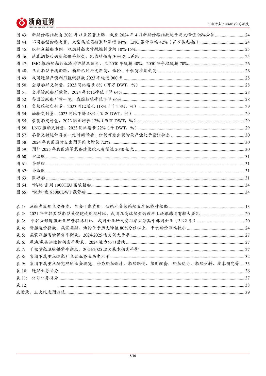 中船防务公司研究报告-受益船舶景气上行等