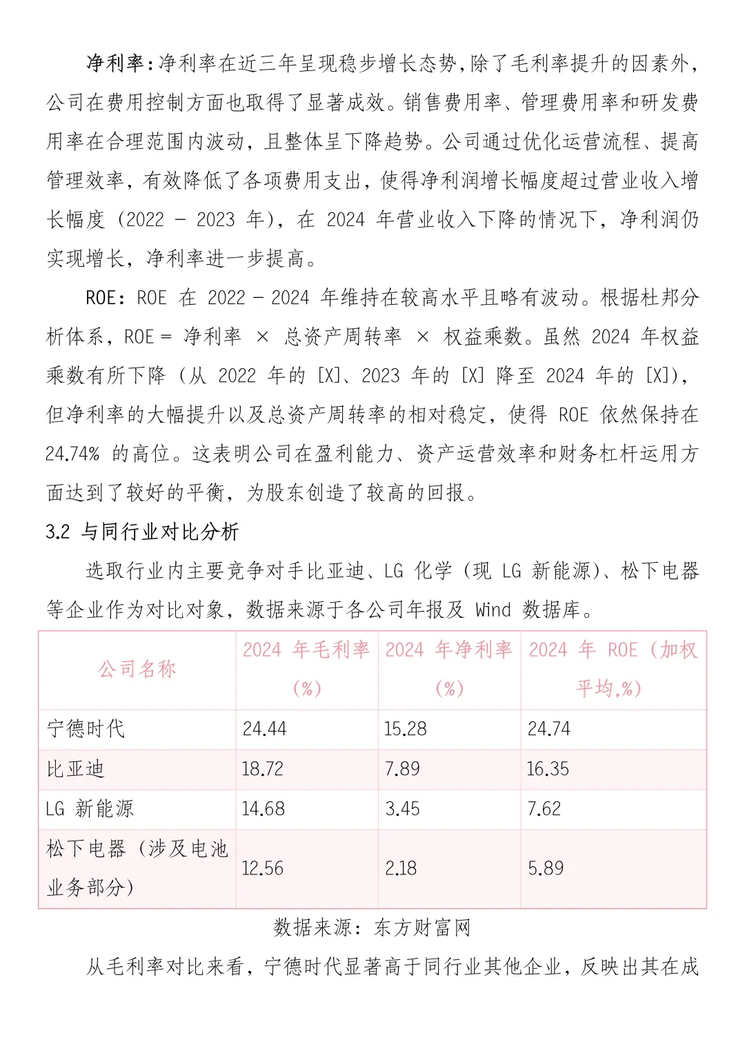 财务报表分析——以宁德时代为例