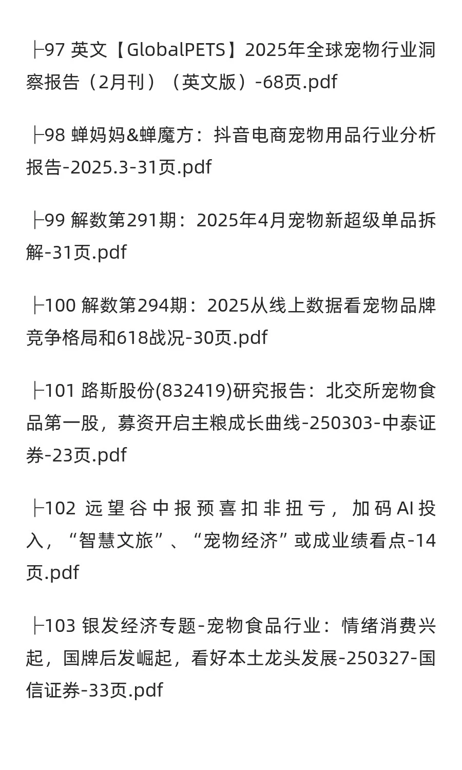 2025年宠物市场分析报告(100份)