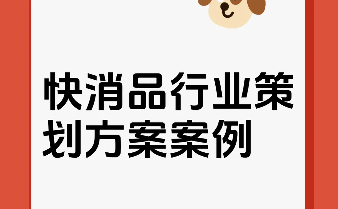 快消品行业策划方案案例