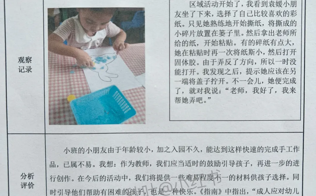 幼儿园观察记录3000多篇，大中小班都有