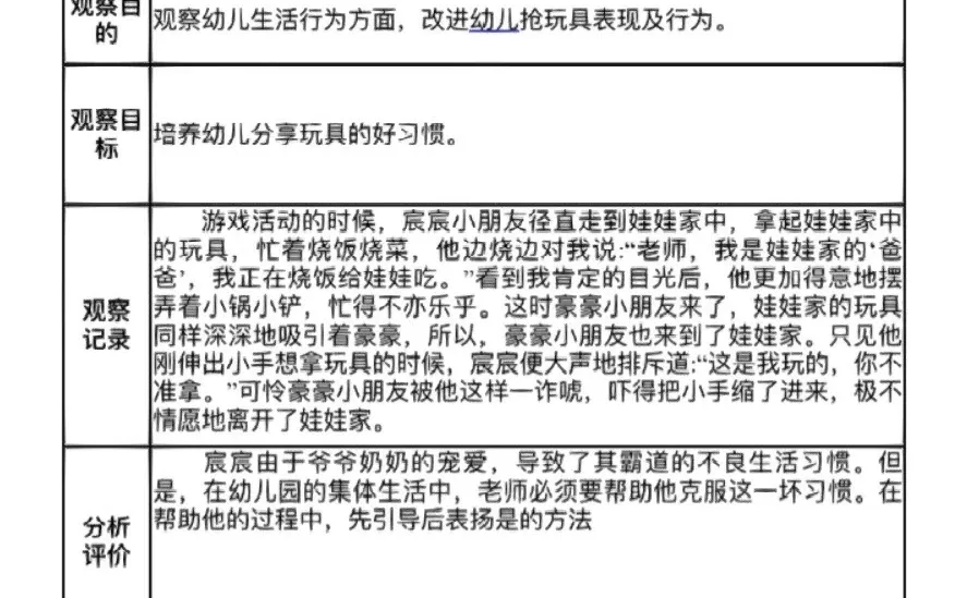 幼儿园观察记录2500篇，错过拍大腿?️