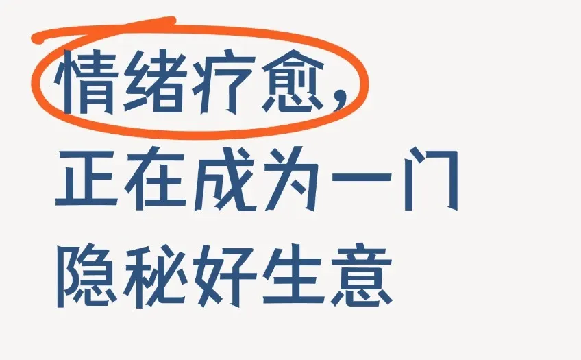 情绪疗愈,正在成为一门隐秘好生意