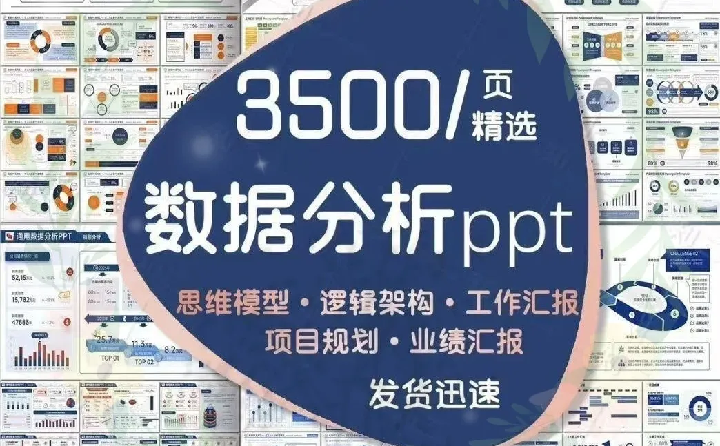 3500页工作汇报数据分析PPT素材