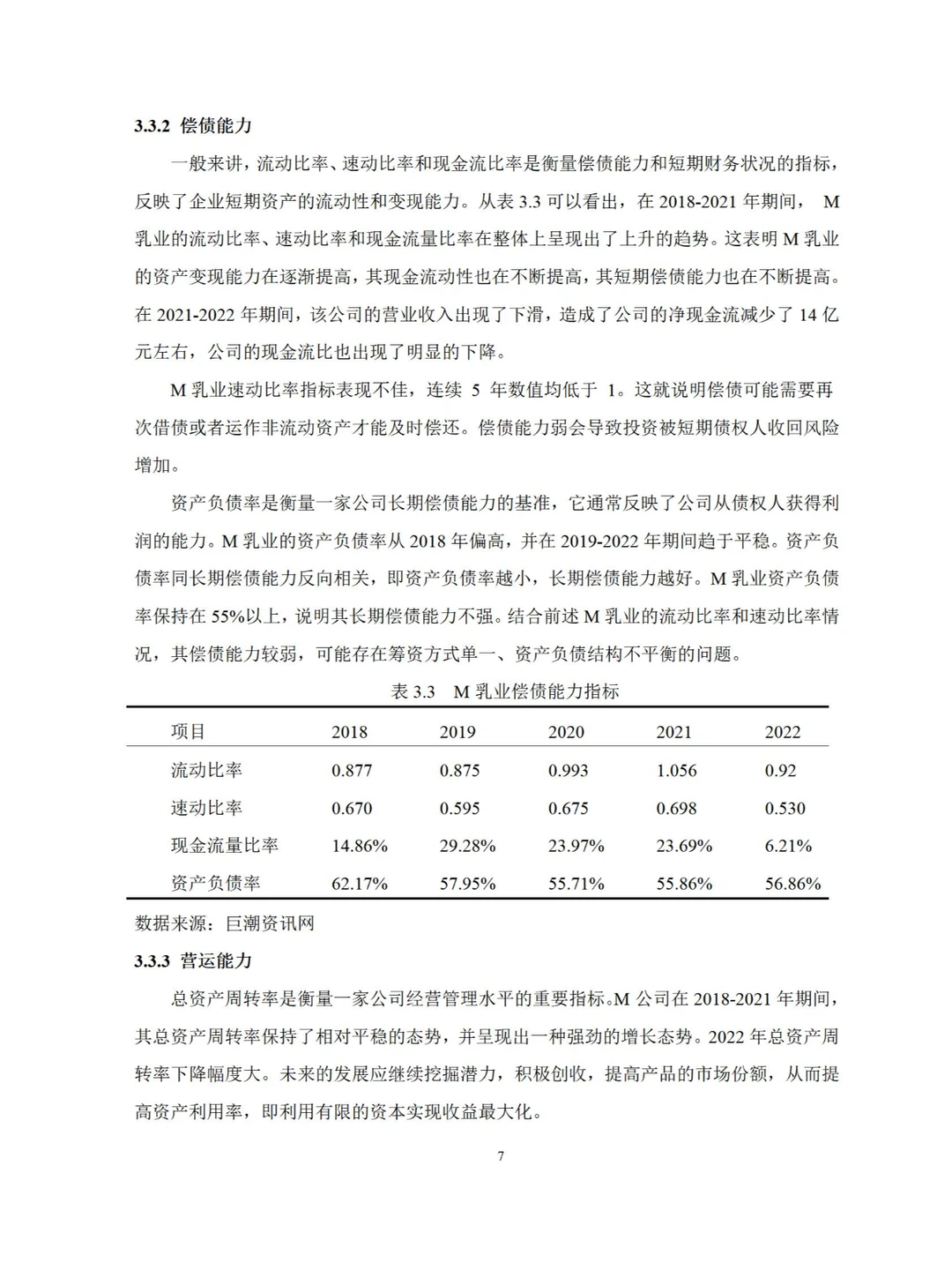 导师给的企业盈利能力分析初稿模版?