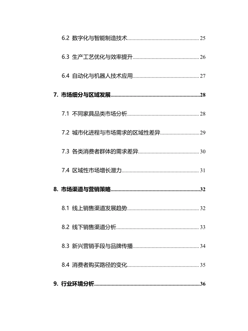 2025年家具行业调研分析报告