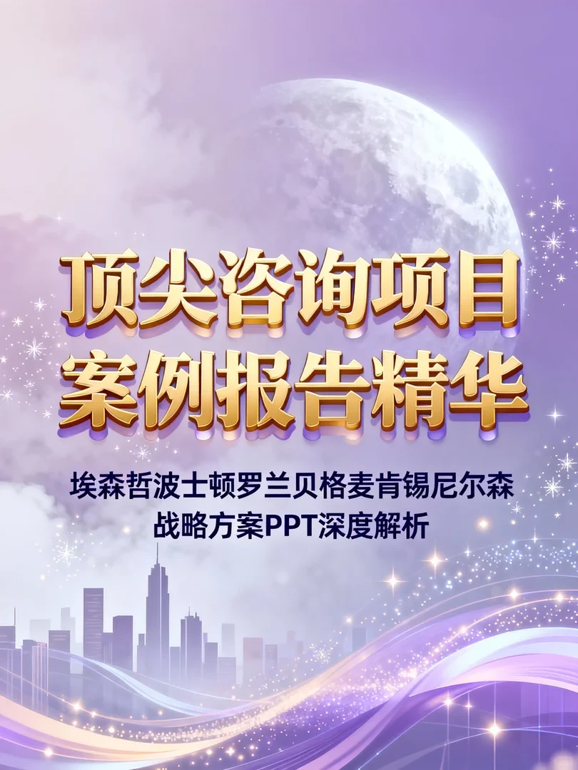 顶尖咨询公司战略方案拆解