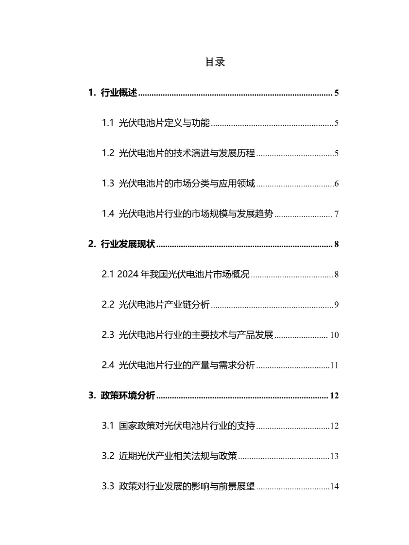 2024年光伏电池片行业调研分析报告