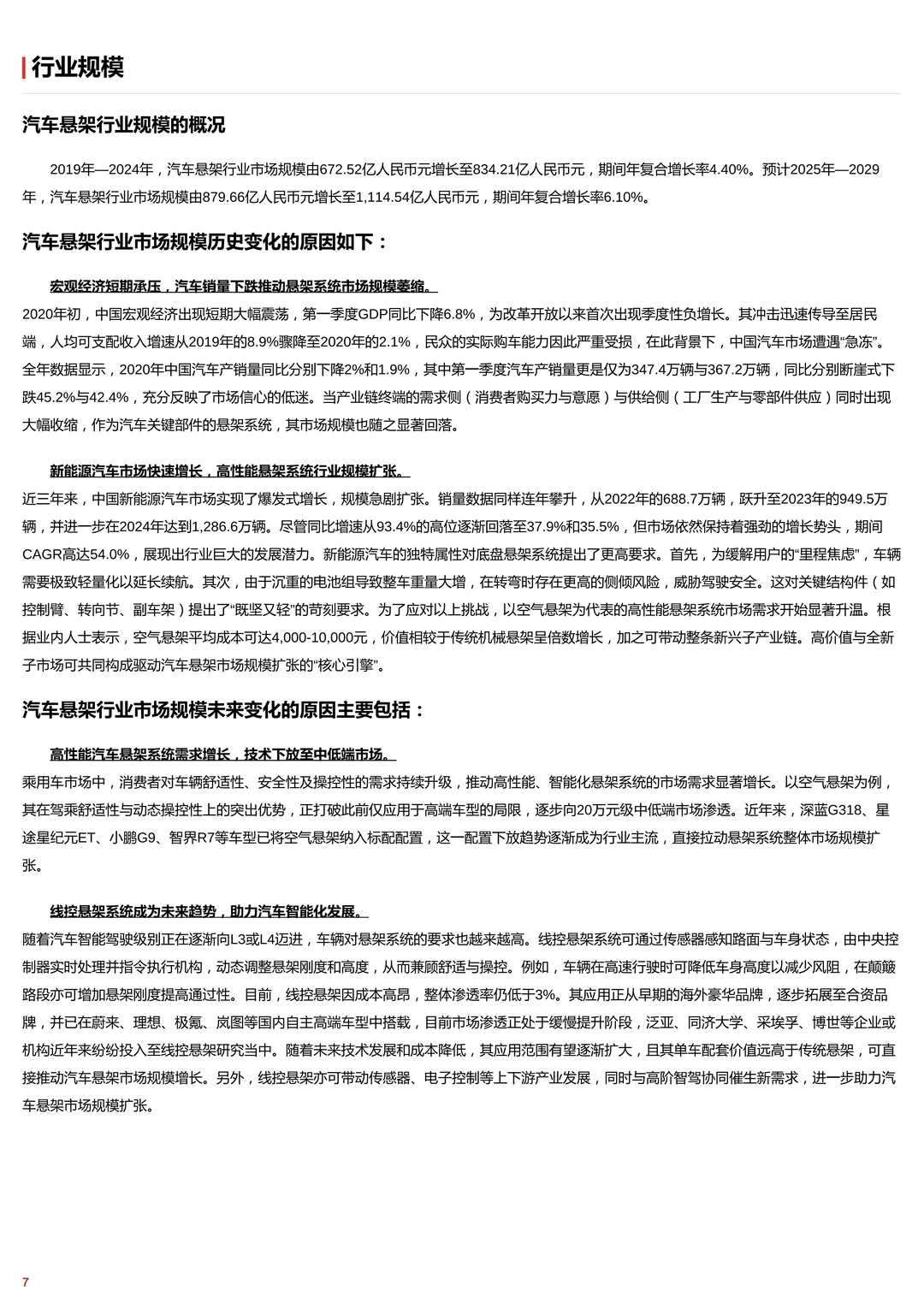 ? 2025 汽车悬架行业词条报告