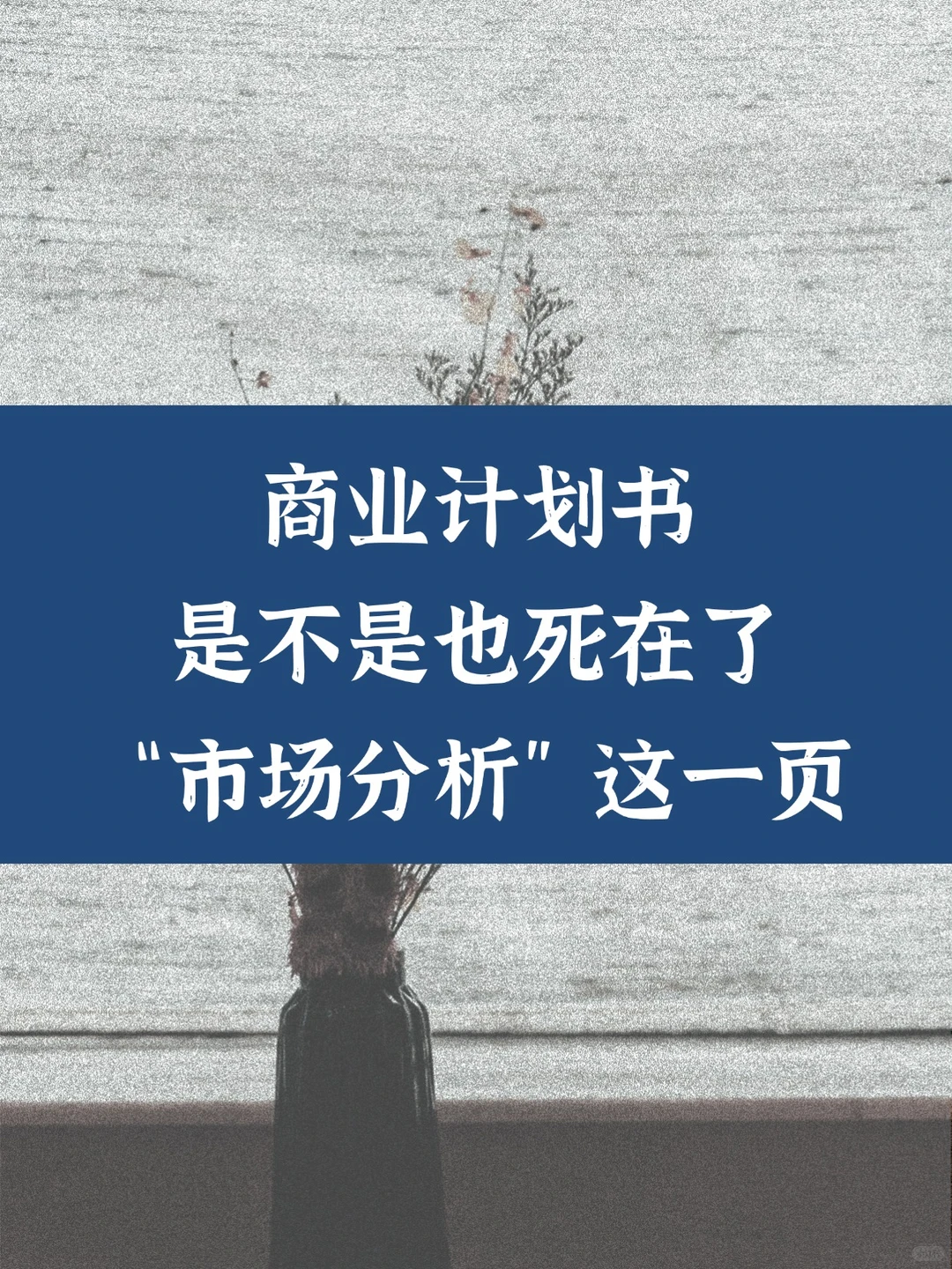 商业计划书,是不是也死在了“市场分析”这一