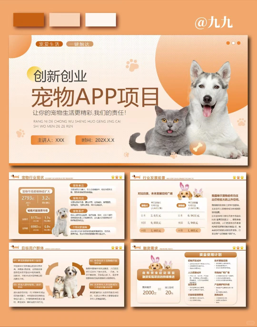 宠物行业创业项目PPT分享~
