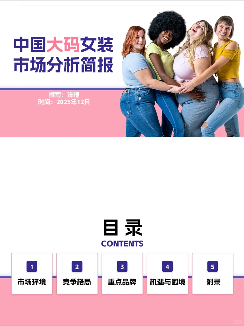 中国大码女装市场分析报告来啦