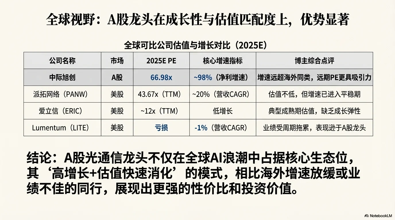 AI光模块/光通信龙头股估值分析