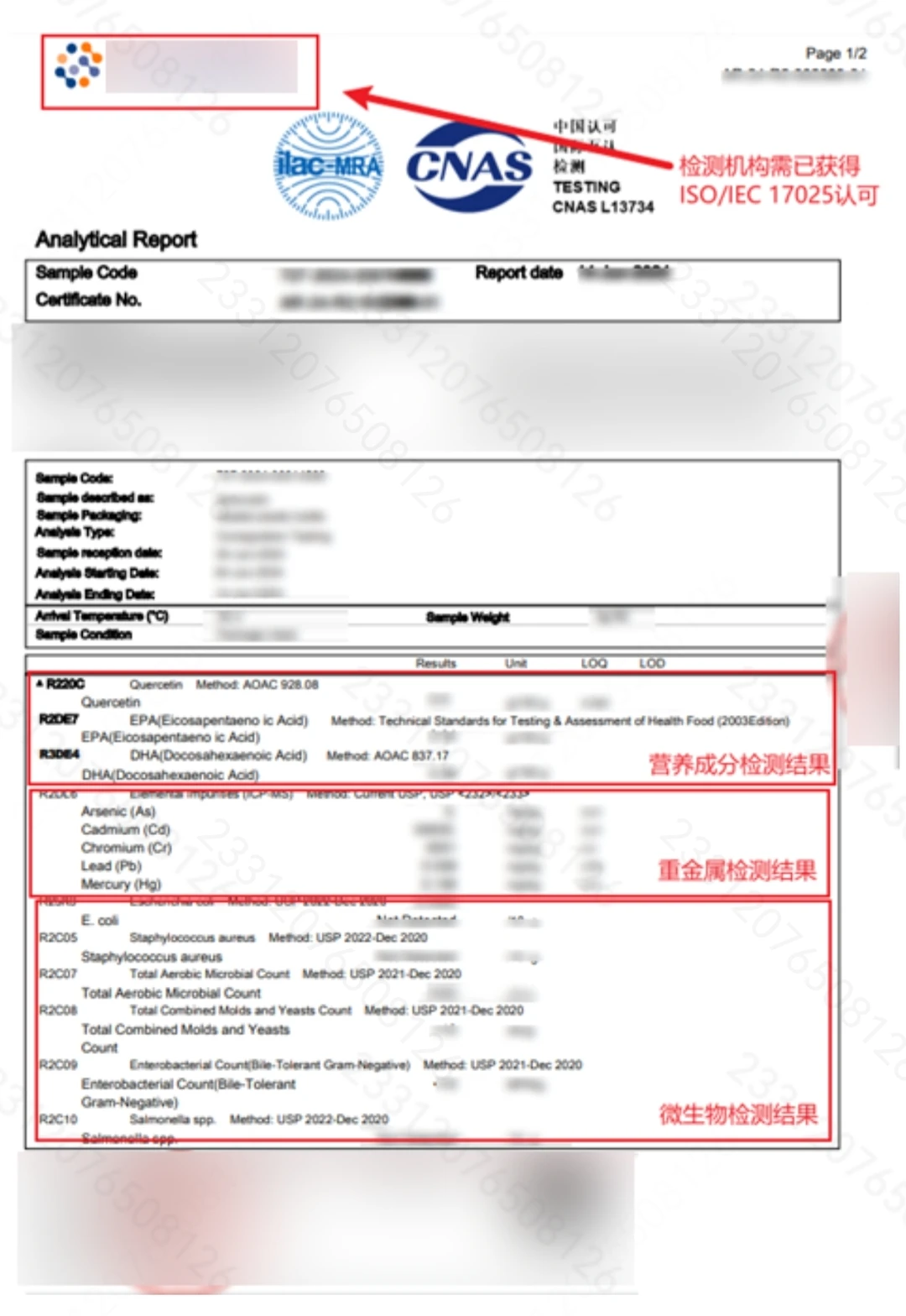 膳食补充剂COA认证合规解读