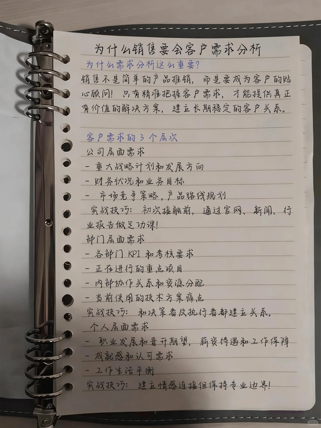 为什么销售要会客户需求分析