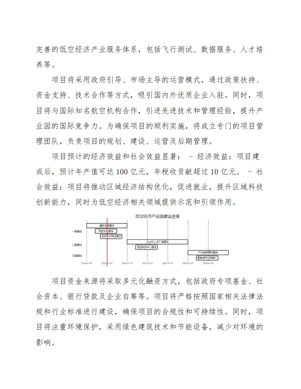 低空经济产业园建设方案