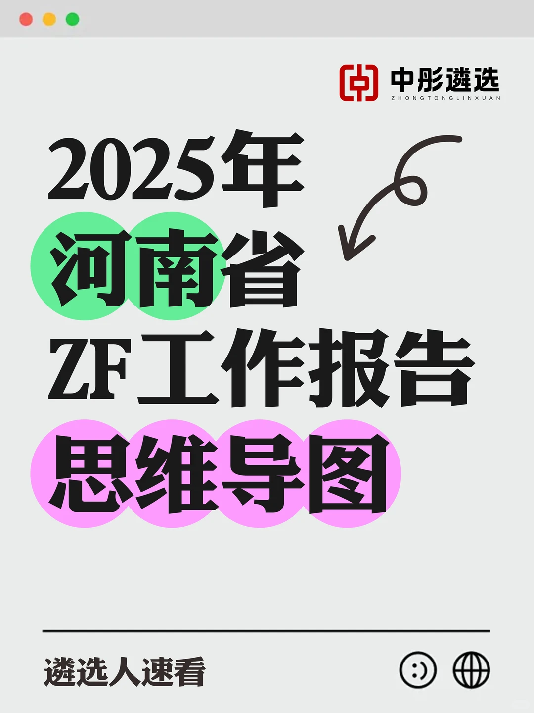 遴选必看|河南25年ZF工作报告思维导图