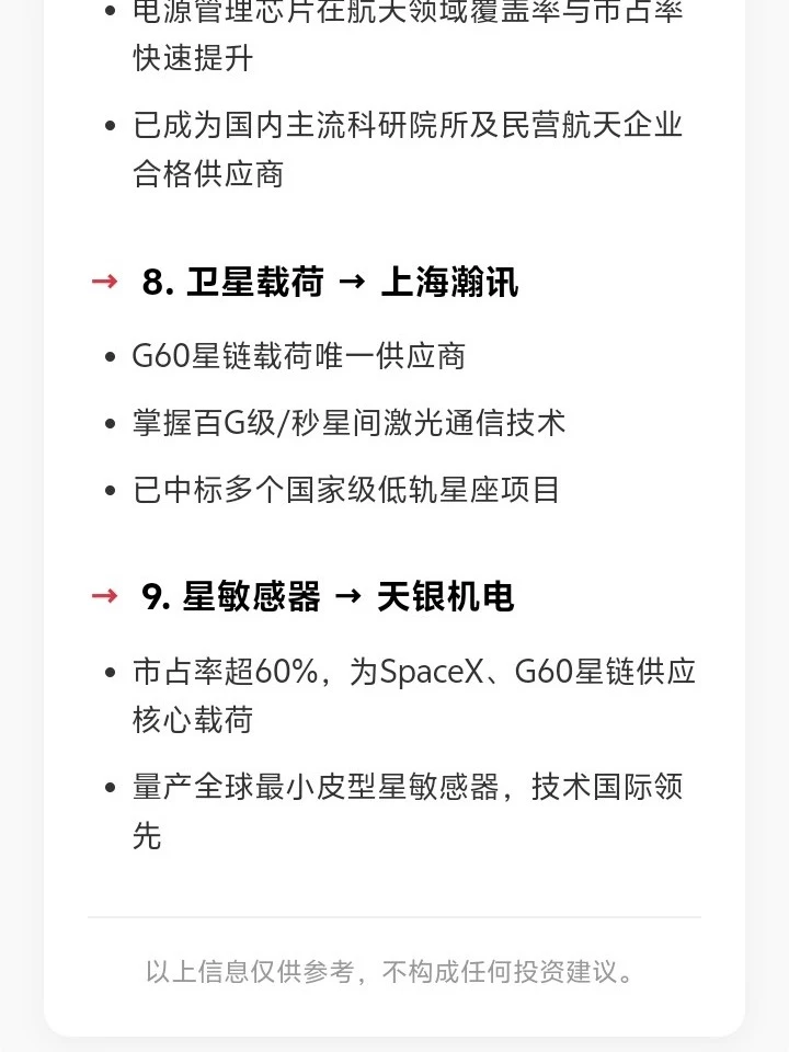 商业航天核心龙头盘点 ?