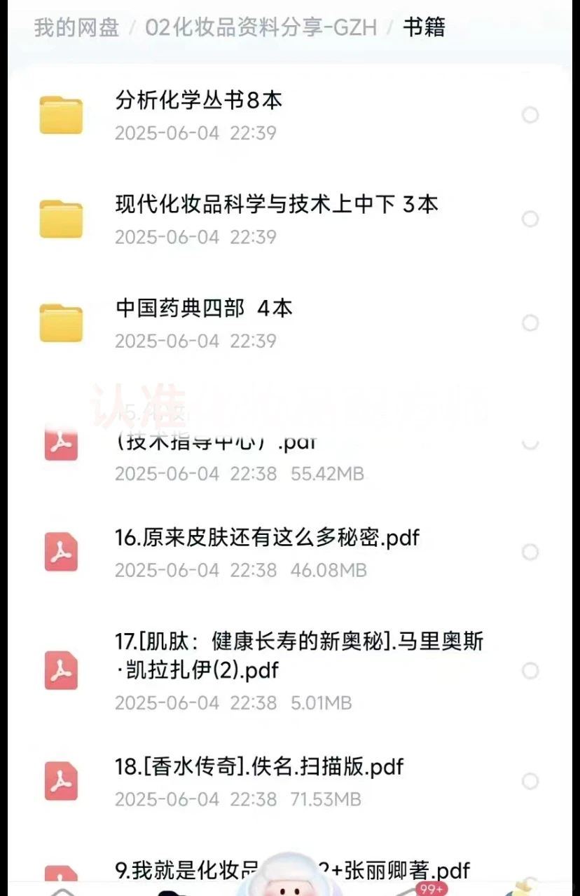 化妆品配方+书籍+文献+法规+趋势电子版