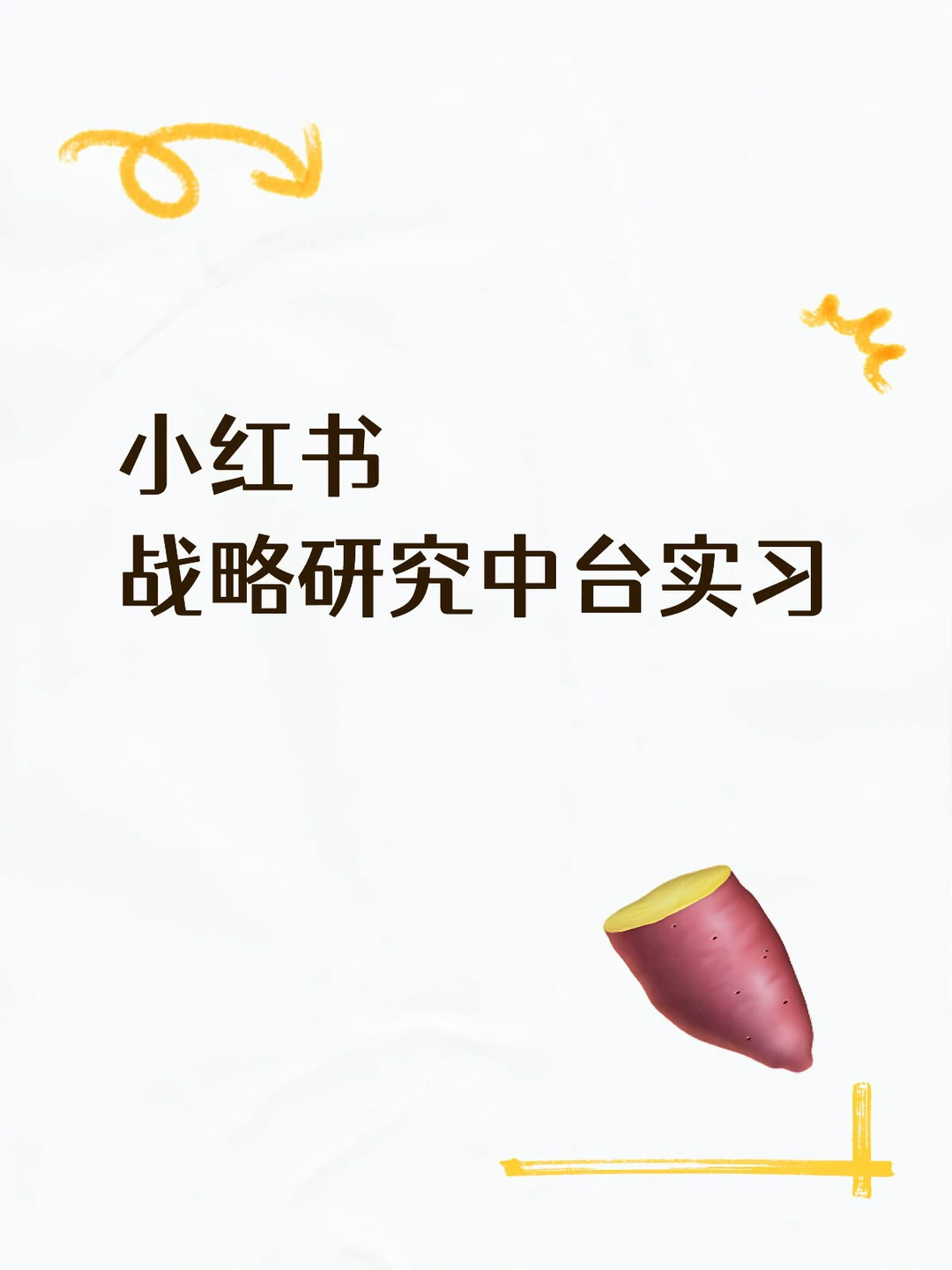 小红书战略研究中台实习