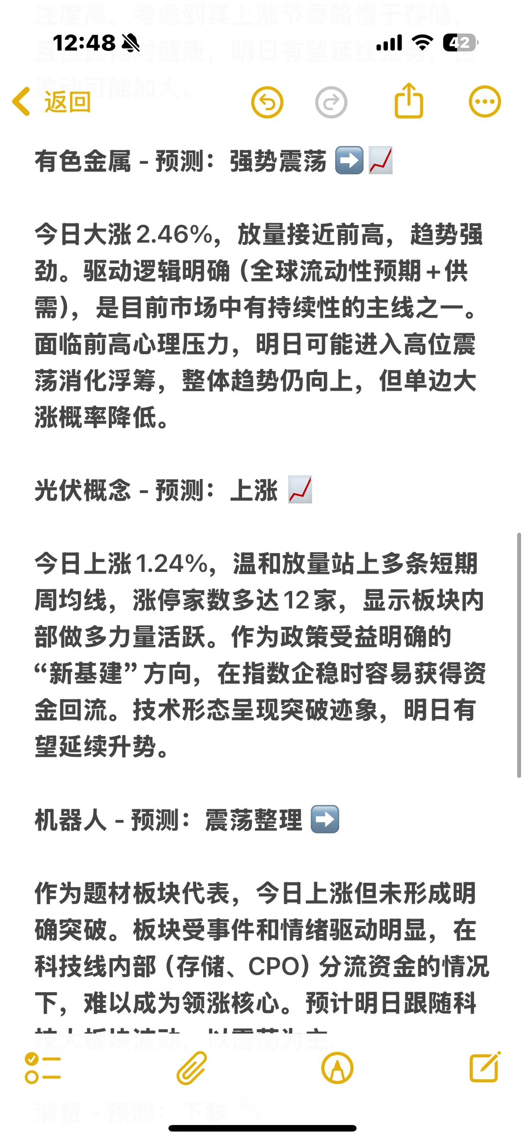 各板块明日走势预测（12.23）
