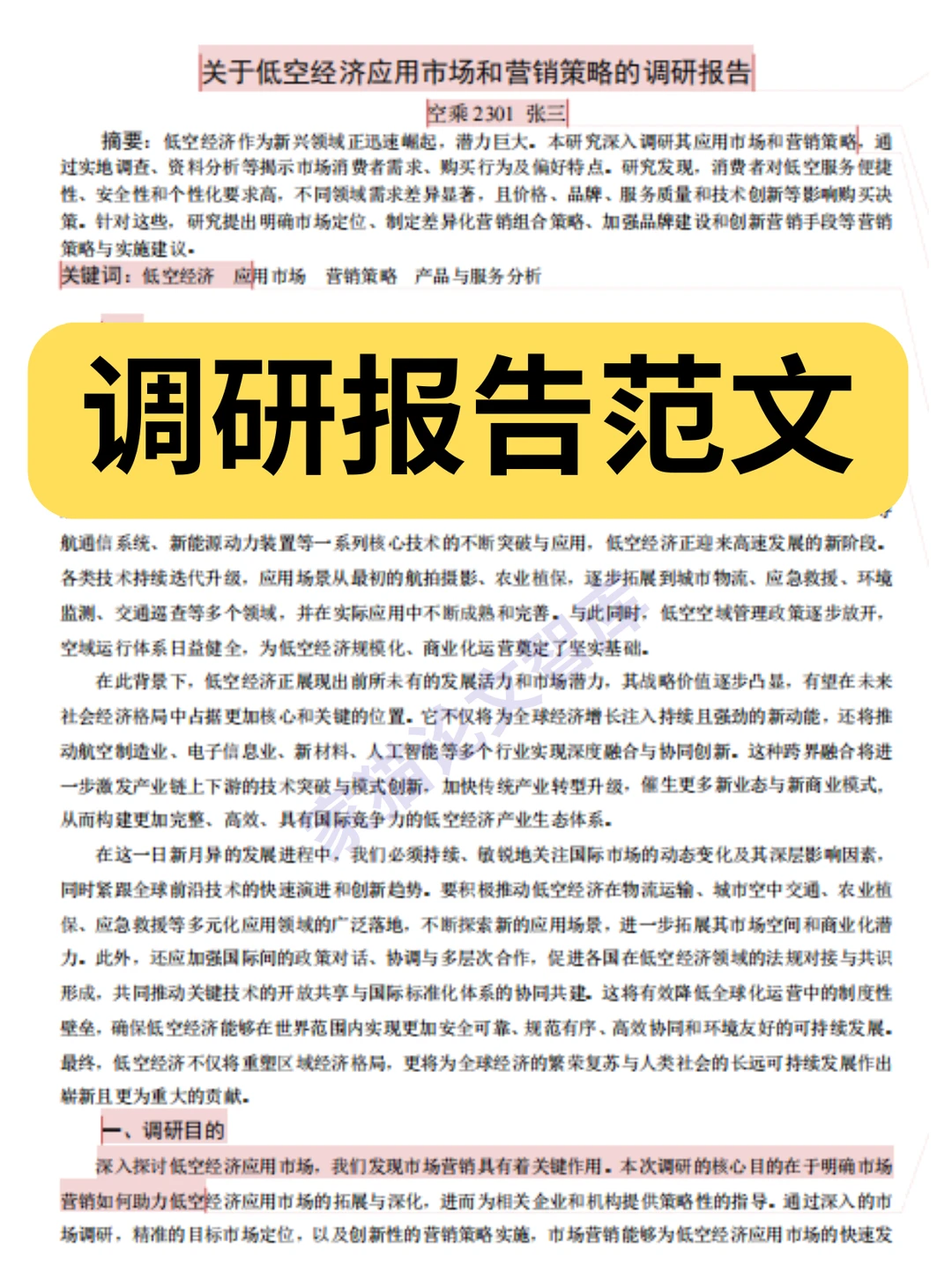 调研报告参考范文